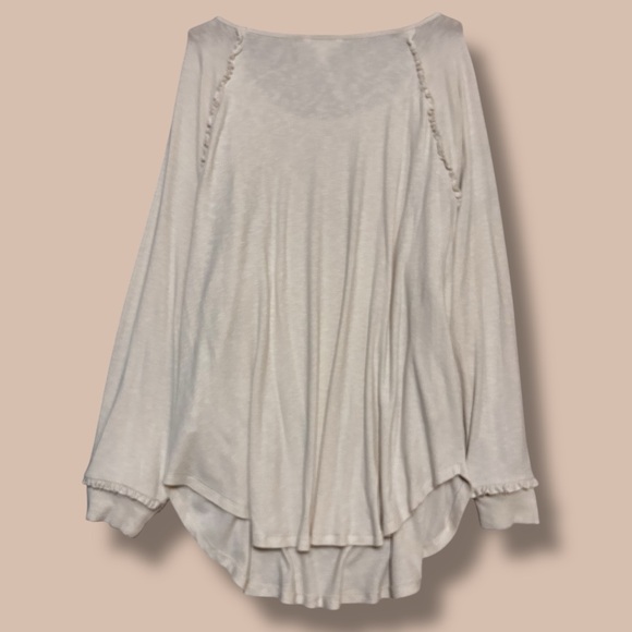 Lauren Conrad Top Women’s Plus 2X Cream Dolman Long Sleeve Blouse Cottagecore - Picture 5 of 7